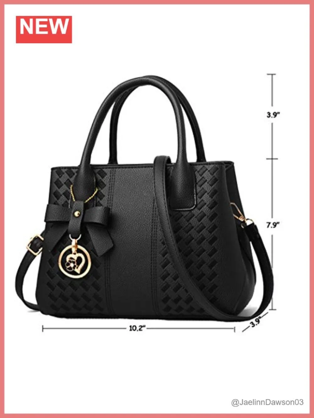 Women PU Leather Top Handle Satchel Shoulder Tote Bag
